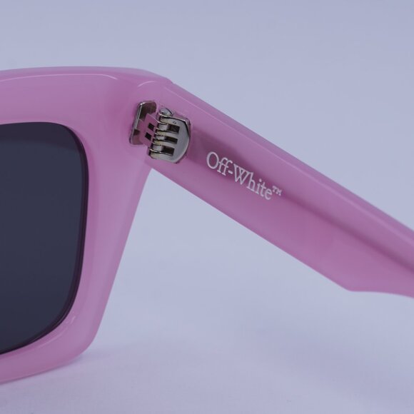 Off-White OERI13Y SELMA 3007 Sunglasses Pink Square Frame, Dark Grey Lenses main image 5